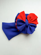 Blue and Orange Shredded Headwrap