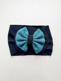 Black and Teal Layered Headwrap